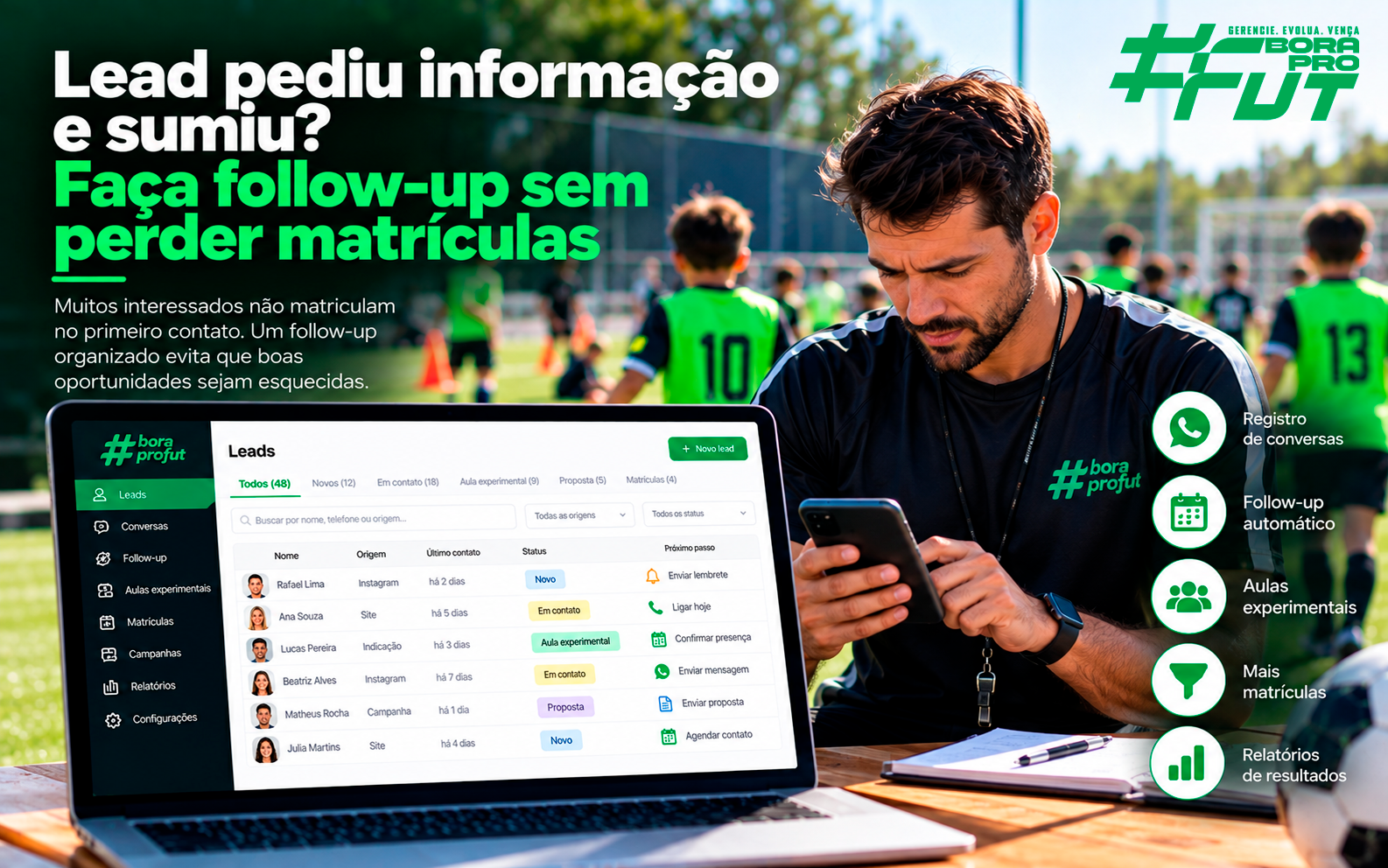 Lead pediu informação e sumiu? Faça follow-up sem perder matrículas