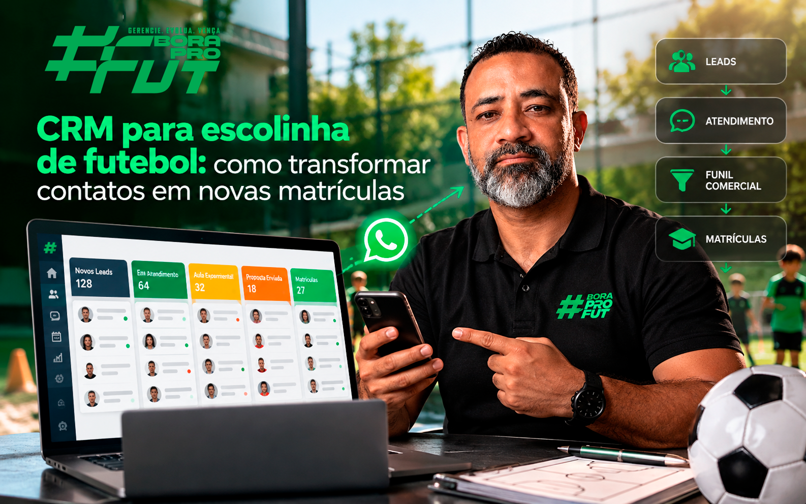 CRM para escolinha de futebol: como transformar contatos em novas matrículas