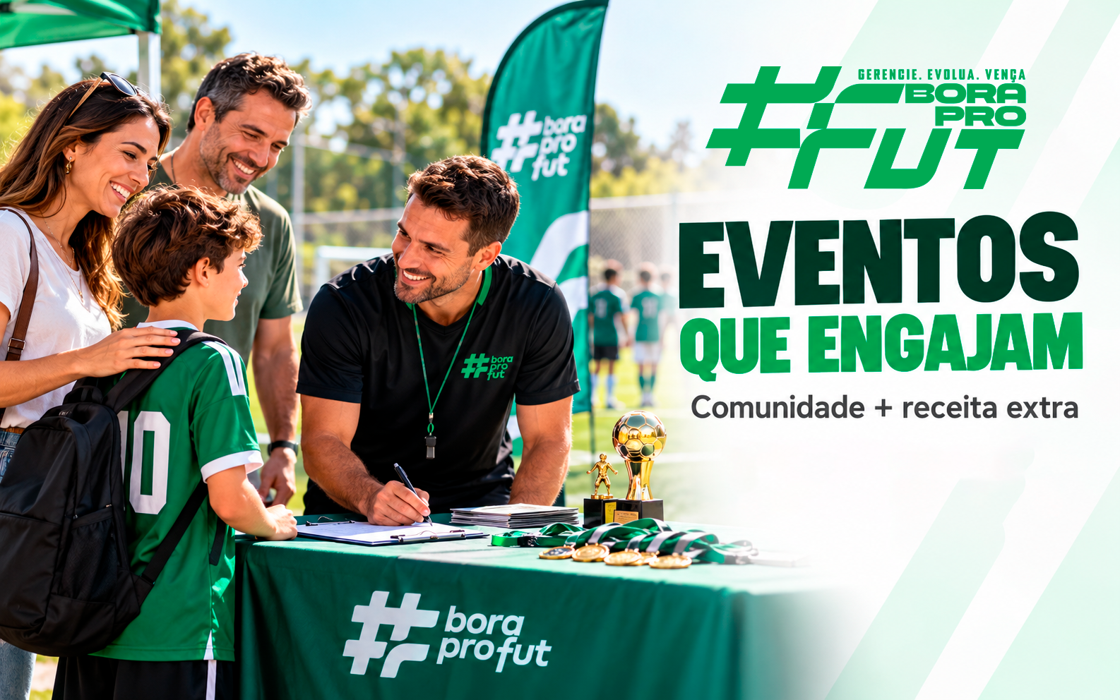 Eventos na escolinha de futebol: engajamento, comunidade e receita adicional