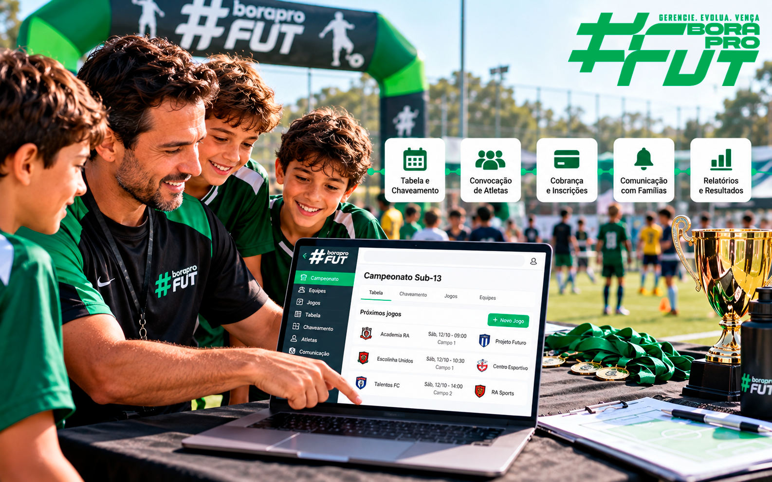 Como organizar campeonato de futebol de base sem depender de planilhas